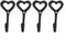 Entgoinggo Iron Heart Coat Hooks, Black Funky Love Heart Wall Mounted Clothes Hanger Coat Hooks, for Wall Home Garden Vintage Hanging, Towels, Bags, Keys(4pcs)