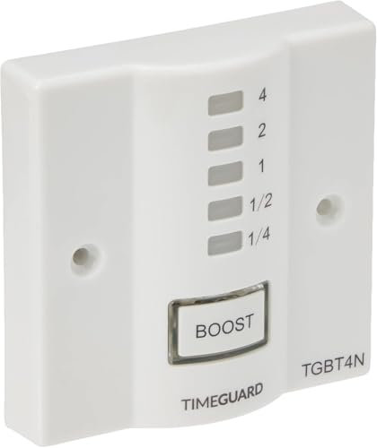 Energy Saving Electronic Timer Boost Switch TGBT4N 4 Hour - Automatic Timer for Immersion Heaters, Room Heaters, Towel Rails and Lighting - White