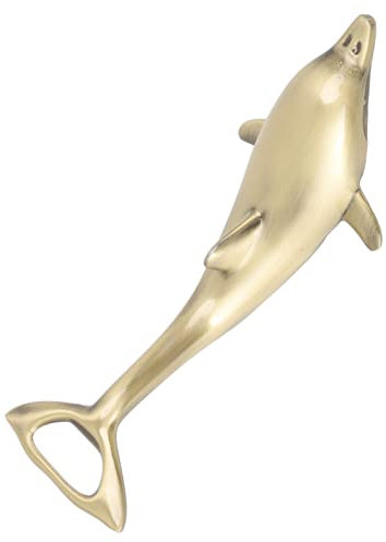 Goldfarbener Dosenöffner, Delfine, Zinklegierung, Niedliches Aussehen, Destapador De Cerveza, Niedlicher Flaschenöffner mit Flasche für Restaurants, Küchen, Partys