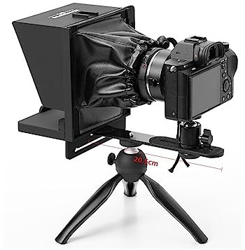 Teleprompter, Mini-Teleprompter, tragbarer Inscriber, mobiler Teleprompter, Artefakt-Video mit Fernbedienung for Telefon- und DSLR-Aufnahmen, Online-Lehre Live-Streaming