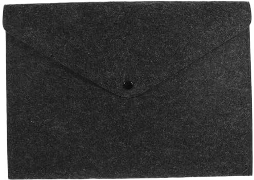KAILIKETIY Aktenordner Filz A4 34x25cm Mit Knopfverschluss Papier Organizer Erweiterbar Dokumententasche Büro Schule
