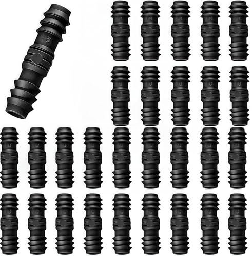 16mm Bewässerungsverbinder 30-tlg, Gerade Tropfschlauch Adapter für Perlschlauch, Kunststoff Verbindungsstücke Bewässerungssystem