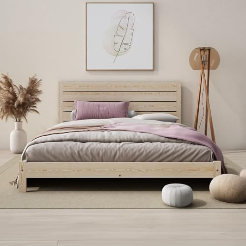 Nodax Single Bed Frame 3ft, F15 Solid Wooden, Sturdy Slats, Easy Assembly