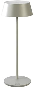 Konstsmide LED Tischlampe Menton | grau | Indoor/Outdoor | Kabellos | 11 x 30 x 11 cm | 7839-300