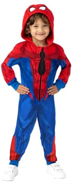 Blues Group Officially Licensed Spider-Man Kids Onesie - Marvel Nightwear for Boys - Superhero Zip-Up All-in-One