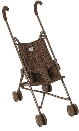 VERTBAUDET Großer Kinderwagen mit Leopardenmuster Vertbaudet x Lust auf Erdbeere, Braun TU