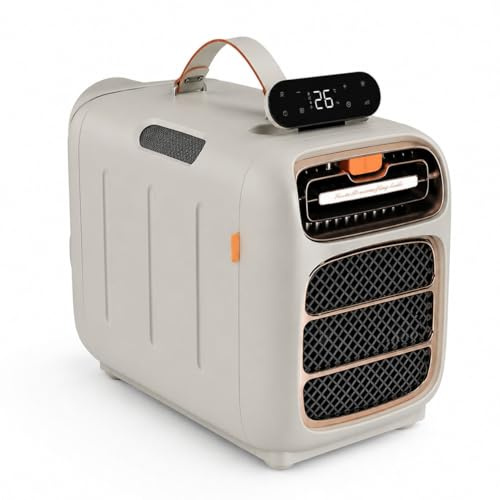 DIUNAOZI Tragbare Camping-Klimaanlage (Modelljahr 2026) für Wohnmobil,Zelt und kleine Räume–4800 BTU,420 W Stromverbrauch, 12-Stunden-Timer,Fernbedienung Schnellkühlung, Luftentfeuchter, Schlafmodus