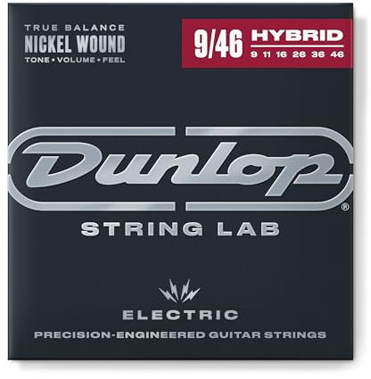 JIM DUNLOP DEN0946 - Cuerdas para guitarra eléctrica - Electric Nikel Perfomace + Light Heavy 09-11-16-26-36-46