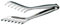 EMGA 893.032 Edelstahl 18/10 Spaghettizange, 24cm Länge