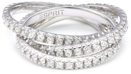 Esprit Jewels Damen-Ring Brilliance Triple white 925 Sterlingsilber ESRG91885B
