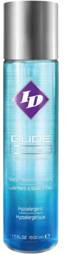 ID Glide Lube Water Based Unflavoured Premium Lubrication for Easy Sex 500ml - Your Premium Water Based Lubes Private Sexual, A Condom Compatible Adult Lubricant for Fantastic Intimate Moments