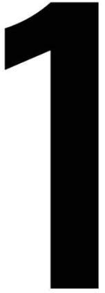 Self Adhesive Wheelie Bin Numbers 17cm - 1 - Black