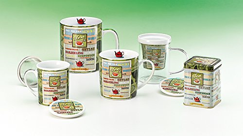 Kräuterteetasse James Glas mit Porzellansieb 0,35 l