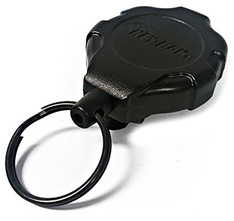 KEY-BAK Ratch-It Retractable Ratcheting Tether with 36 Retractable Cord, 15 oz. Retraction, Belt Clip Attachment