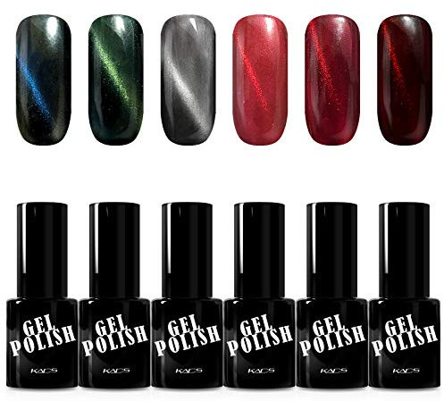 KADS 3D Cat Eye Magnet Gel Nagellack, 9,5 ml/pcs 6 Farben tränken-weg UV-LED Gelpoliermittel Nail art Maniküre
