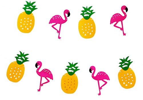 Oblique-Unique® Girlande Flamingo Ananas Hawaii Sonne Sommer Spaß - Party Dekoration