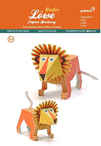 Forum Traiani Löwe Groß - Tiere aus Afrika 2 STK., Bastelbogen für Papiermodelle, Karton-Modellbau, Basteln mit Papier für Jungen und Mädchen