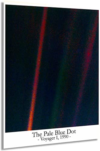 Erde Blassblauer Punkt Wall Art Decor, Space Poster Nasa Voyager 1 Space Wall Art, Astronomie Prints Minimalistische Wall Prints Erde Weltraum Geschenke Blau Home Decor (29.7cm x 41.9cm (A3))