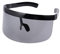 VORCOOL, Übergröße futuristische Schild-Sonnenbrille, flache Oberseite, verspiegelt, Unisex, winddicht, Sonnenschutz für Männer Frauen, Outdoor-Sport (schwarz)