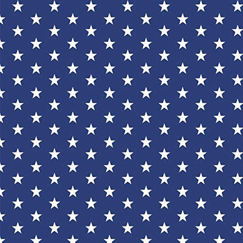 babrause® Baumwollstoff Sternchen Royal Blau Webware Meterware Popeline OEKOTEX 150cm breit - Ab 0,5 Meter