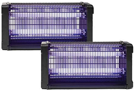 Set di 2 zanzariere elettriche, 360°, con luce UV, lampade per ambienti 30-150m2