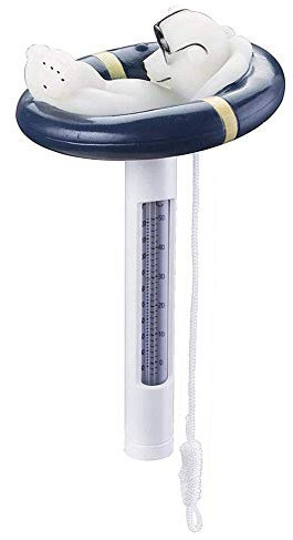 HTYG Schwimmende Pool Thermometer, Niedliche Tier Schwimm Thermometer Für Outdoor & Hallenbäder Spas/Hot Tubs Pool Wassertemperatursensor,Aquarien & Fischteiche (Eisbär)