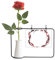 Beauty Gift Chinesische rote Karpfen Fisch Tier künstliche Rose Blume hängende Vasen Dekoration Flasche