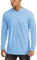 MAGCOMSEN Mens Gym Tops Long Sleeves Sweatshirt UV Protection Tops with Hood Breathable Spring Shirts Beach Shirt Men Quick Drying Hoodies with Thumb Hole, Blue