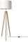 Paco Home Lampadaire Trépied Lampe De Lecture Chambre E27 Abat-Jour Tissu Uni E14 Avec Interrupteur