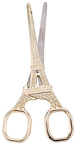 SUNNYCLUE 5.5-Zoll-Stickerei-Näh-Schere, Vintage-Edelstahl, Europäischer Eiffelturm-Schere Für Stoff- Und Papierschneiden, Basteln, Einfädeln, Haushalt, Täglicher Gebrauch, Kreuzstich, Licht Gold