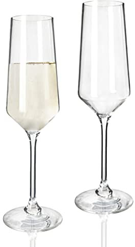 Moritz Milano Champagnergläser 280 ml Camping Gläser Champagner Gläser bruchfest kratzfest Champagner-Flûte