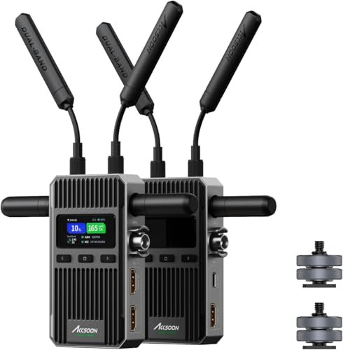 Accsoon CineView 2 SDI Kabelloses Videoübertragungssystem Latenz weniger als 50 ms 2,4GHz 5GHz 450m 1080P 60fps IOS Android Sender Empfänger UVC Live-Streaming(Empfänger + Sender)