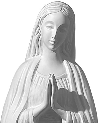 GeekPromise Statue der gesegneten Jungfrau Maria, 59,7 cm, groß, weißes Kunstharz, katholisches Geschenk