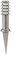 ledscom.de Wegelicht/Pollerleuchte/Gartenleuchte PORU mit Erdspieß für außen, IP44, Gitter, 39cm, edelstahl, 1 x E27 max. 60W