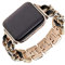 Metall Armbänder Für Oppo Watch 41mm/46mm Armband Für Frauen Damen Leder Edel Luxus Ersatzband Uhrenarmband Kompatibel mit Oppo Watch 41mm/46mm (Roségold1,46mm)