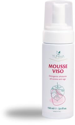 Mousse Detergente Viso con Acido Ialuronico - delicata, anti-arrossamenti - anche per pelli secche e sensibili - 150 ml - MADE IN ITALY