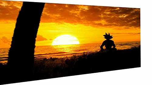 Magic Canvas Art - Bilder Dragon Ball Z Leinwandbild 1- teilig Hochwertiger Kunstdruck modern Wandbilder Wanddekoration Design Wand Bild, Größe: 160 x 120 cm