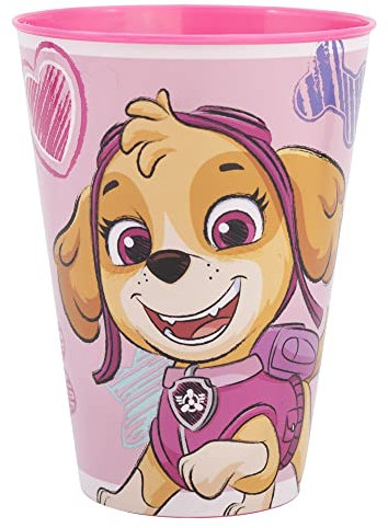 Stor Vaso Infantil de plástico Reutilizable de 430 ml de La Patrulla Canina Chicas