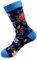 ECO CHIC Chaussettes en bambou écologiques 1 paire Taille 36-41 Chaussettes antibactériennes pour le temps chaud et froid (Floral Marine)