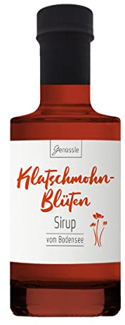BIO Klatschmohnblütensirup 200 ml - Genüssle Klatschmohnblüten Sirup vom Bodensee