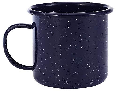 Kersiki 16oz Outdoor Camping Mugs- Enamel Camping Mugs-Enamel Coffee Tea Camping Cup Mugs-Coffee Tea Cups for Camping Fishing Picnic Hiking Home Office, Portable & Reusable