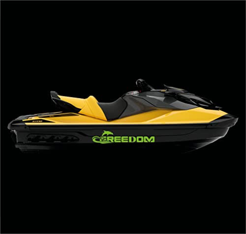 DualColorStampe Aufkleber kompatibel mit Sea Doo Sticker Wassermotorrad Delfine Freedom Farbe wählbar CoD.M0287 (FluUO)