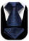 HISDERN Marineblau Krawatte Hochzeit Aqua Paisley Krawatten Taschentuch Blumen Elegant Klassisch Krawatte & Einstecktuch Set