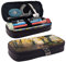 Trousse à crayons en cuir pour filles et garçons Motif forêt sombre mystérieuse dans le brouillard