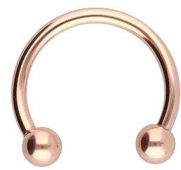 OTHER Piercing Nasenpiercing Hufeisen Septum Ohrpiercing Lippenring Nase Lippe Ohrring Nostril Conch Daith Helix Rook Tragus Lobe Body Piercing Schmuck Piercings Rose Gold 1,2 x 6 mm