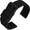 ANNEFIT Bracelets 22mm de Montres Silicone avec Boucle Noire, Bande de Remplacement Libération Rapide pour Femme Homme (Noir)