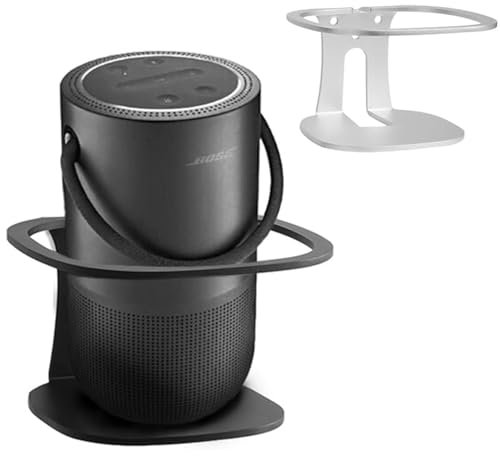 Aokicase Compatible with Bose Portable Smart Speaker Holder Wall Mount Bose Portable Smart Speaker Stand Accessories, Smart Home Speaker Accessories Rack (Bose Portable Smart Speaker, Silver) 1 Piece