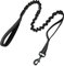 rabbitgoo Hundeleine Große Hunde, Starke Bungee Hundeleine mit 2 Gepolsterten Griff und Metallhaken, Taktische Sicherheit Hundeführleine, Flexi Elastische Ruckdämpfer Führleine, Schwarz 134-183cm