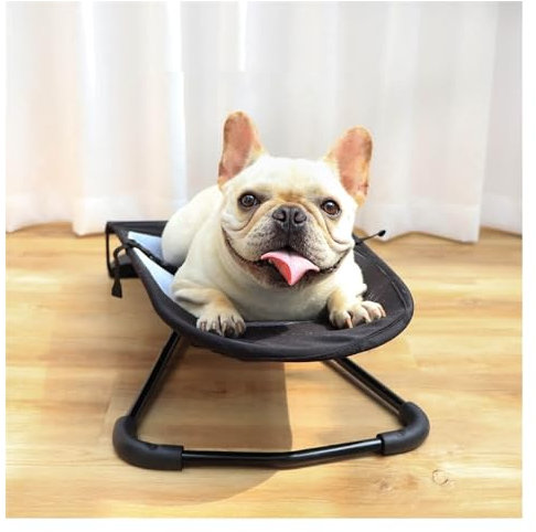 EASSL Sedia a Dondolo per Cani e Gatti, Letto Giocattolo Portatile, Sedia a Dondolo, Sonno assistito, Tre Livelli di Altezza Regolabili, Adatto per Animali Domestici, Gatti, Cani, Nero