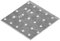 100mm x 100mm Galvanised Perforated Flat Plate Connector Joining Plates Metal Brace Brackets for Wood 2mm Thick Steel PP35 (Pack of 1)